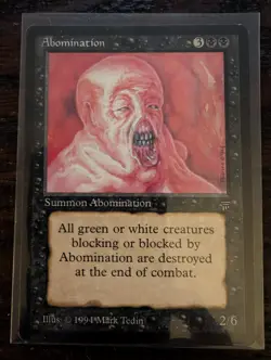 ABOMINATION X1 MAGIC MTG ITALIAN LEGENDS LIGHT PLAY (LP) 1995 - Image 1
