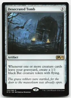 MTG Desecrated Tomb R Core Set 2019 230 LP - Image 1