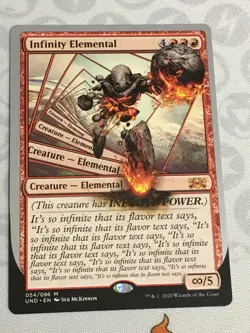 D583 MTG MAGIC UNSANCTIONED INFINITY ELEMENTAL #054 MYTHIC NM - Image 1