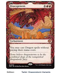 Pack Fresh Dracogenesis - Alt Reg - Tarkir Dragonstorm Magic the Gathering - Image 1