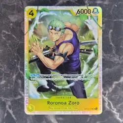 One Piece Roronoa Zoro Character Card OP15-113 Kami's Island, Holo, English - Image 1