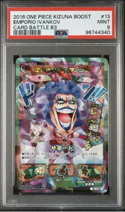 Ivankov Japanese One Piece Kizuna Boost Card Battle Card PSA 9 B3-13 GR Holo - Image 1