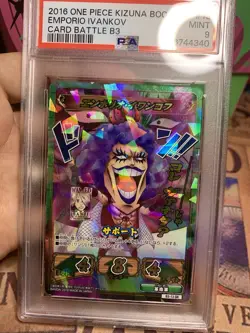 Ivankov Japanese One Piece Kizuna Boost Card Battle Card PSA 9 B3-13 GR Holo - Image 3