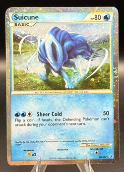 Suicune HGSS21 Black Star Promo Holo NM Pokemon Card Double Swirl - Image 1