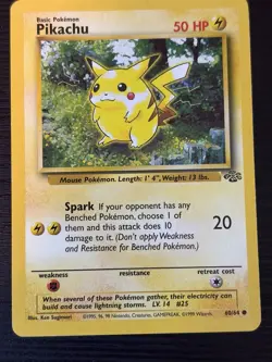 Pokemon Pikachu 60/64 Jungle Unlimited 1999 Regular English WOTC Card - Image 1