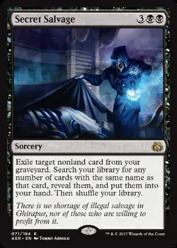x1 Secret Salvage R MTG Aether Revolt M/NM, English - Image 1