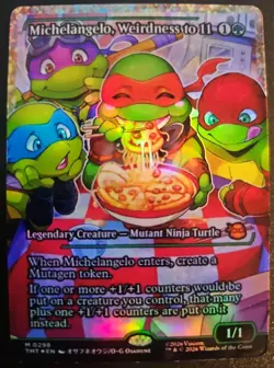 Michelangelo, Weirdness to 11 Showcase Teenage Mutant Ninja Foil Playtest Card - Image 1
