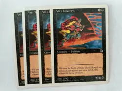 MTG 4X PORTAL THREE KINGDOMS WEI INFANTRY NM/M P3K BLACK COMMON ENGLISH CREATURE - Image 4