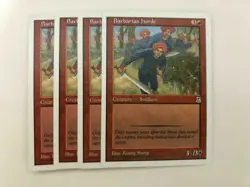 MTG 4X PORTAL THREE KINGDOMS P3K BARBARIAN HORDE NM/M ENGLISH RED CREATURE - Image 3