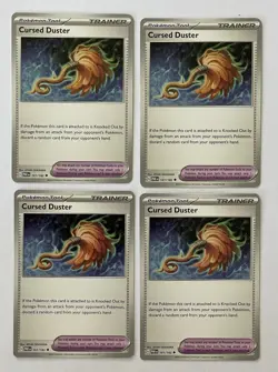 4 x Pokemon TCG Paradox Rift Cursed Duster 161/182 Non-Holo/Regular - Image 1