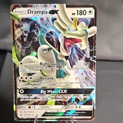 Pokemon Drampa GX Ultra Rare Holo 115/145 Sun & Moon 2017 Guardians Rising LP - Image 1
