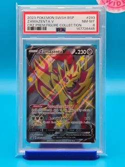 PSA 8 - 2023 POKEMON SWSH BLACK STAR PROMO 293 ZAMAZENTA V CROWN ZENITH - Image 1