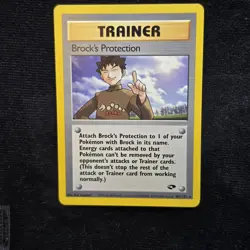 Vintage 2000 Pokemon TCG Gym Challenge TRAINER: BROCK'S PROTECTION 101/132 NM - Image 2