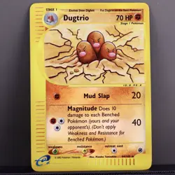 Pokemon Dugtrio 44/165 Expedition Base Set Reverse Holo LP e-Reader - Image 1