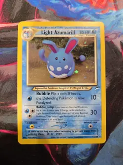 Pokemon LIGHT AZUMARILL 13/105 - NEO DESTINY SET HOLO - MP - Image 1