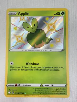 Applin SV012/SV122 Shining Fates: Shiny Vault Baby Shiny Holo Rare Pokemon NM - Image 1