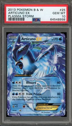 Pokemon Articuno EX Plasma Storm Holo Ultra Rare #25 PSA 10 Gem Mint - Image 1