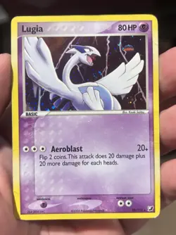 HP Lugia Holo Rare 29/115 Pokemon Unseen Forces - Image 1