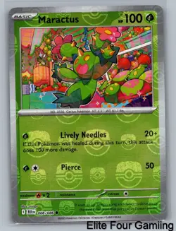 Maractus (Master Ball Pattern) 008/086 Holo Common Black Bolt Pokemon Near Mint - Image 1