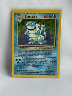 Pokemon TCG Blastoise Holo Rare Base Set 2/102 - Image 1