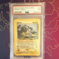 Pokemon Neo Revelation Raikou Holo Rare #13/64 Unlimited PSA 7 - Image 1