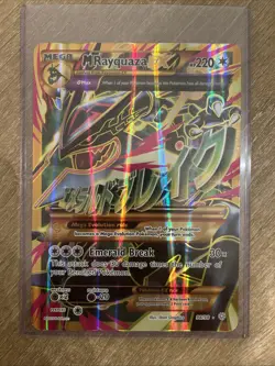 Jumbo Pokemon M Rayquaza EX Full Art Holo Ultra Rare 98/98 XY Ancient Origins - Image 1
