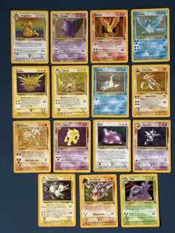 Complete 1999 Pokemon Fossil Set Vintage WOTC Holos Included Dragonite Gengar - Image 1