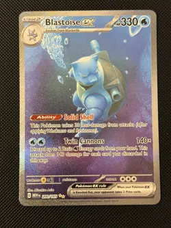 Blastoise ex 200/165 Special Illustration Rare Pokemon 151 SIR Near Mint NM - Image 1