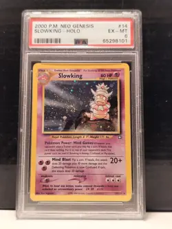 2000 Pokemon P.M. Neo Genesis Slowking-Holo #14 PSA 6 - Image 3