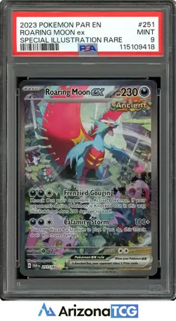 Pokemon 2023 Roaring Moon ex 251/182 SIR Paradox Rift PSA 9 - Image 1