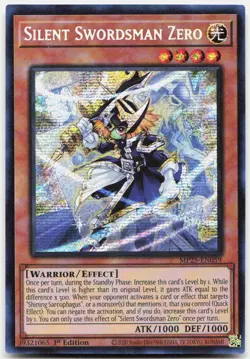 Silent Swordsman Zero 1st Edition Prismatic Secret Rare MP25-EN059 LP - Image 1