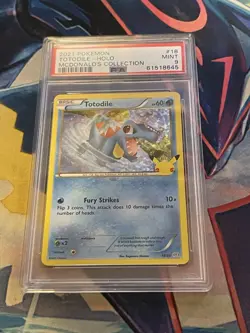 Pokemon 2021 Totodile Holo Card 18/25 McDonald's Collection PSA 9 - Image 2