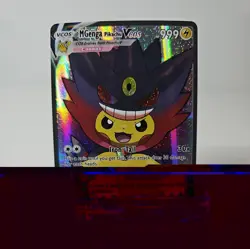 Pikachu Mega Gengar Pokemon Cosplay ACG HOLO Card - Image 1