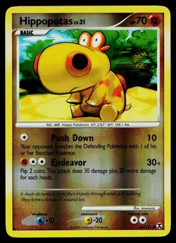 Pokemon Card - Hippopotas Rising Rivals 64/111 Common Reverse Holo - Image 1
