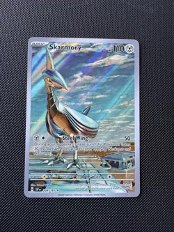 Pokemon TCG Skarmory 209/191 Sv08: Surging Sparks Illustration Rare Holo NM - Image 1