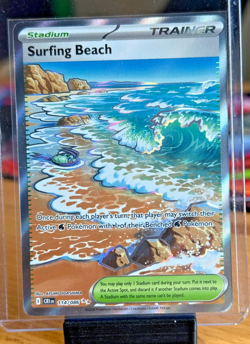 SURFING BEACH 114/086 - ULTRA RARE CHAOS RISING - POKEMON *CLEAN* - Image 1