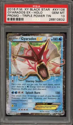 Pokemon Gyarados EX Triple Power Tin Holo Promo XY106 PSA 10 Gem Mint - Image 1
