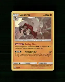 Lycanroc 124/236 Holo Rare Cosmic Eclipse Pokemon Near Mint D-9 - Image 1