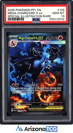 Pokemon 2025 Mega Charizard X ex 125/094 SIR Phantasmal Flames GEM MINT PSA 10 - Image 1
