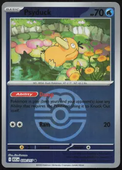 Psyduck (Love Ball) 039/217 Holo Common Ascended Heroes Pokemon Reverse Holo NM - Image 1