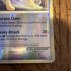 Pokemon Persian TCG HeartGold & SoulSilver 27/123 Reverse Holo Rare 2010 80 HP - Image 5