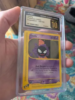 (POP 12) CGC 10 PRISTINE Gastly 109/165 Expedition Base Set 2002 Pokemon - Image 1