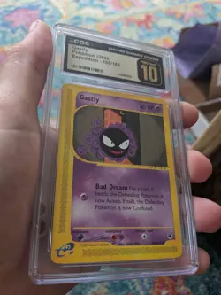 (POP 12) CGC 10 PRISTINE Gastly 109/165 Expedition Base Set 2002 Pokemon - Image 3