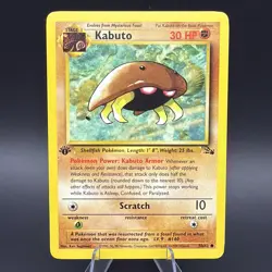 Pokemon Kabuto Fossil 1st Edition 50/62 Vintage Pokemon TCG LP - Image 1