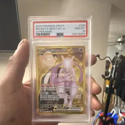 Pokemon TCG PSA 10 Rocket's Mewtwo ex #240 SV10 Hyper Rare Holo EN 280 HP - Image 1