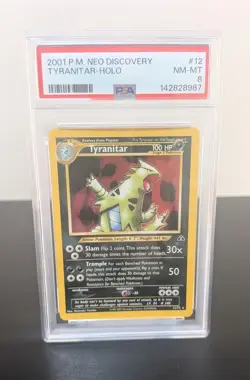 2001 POKEMON NEO DISCOVERY #12/75 TYRANITAR HOLO PSA 8 - Image 1