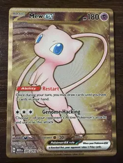 Pokemon TCG Mew EX Metal Gold NM 205/165 Scarlet & Violet 151 Promo Card - Image 1