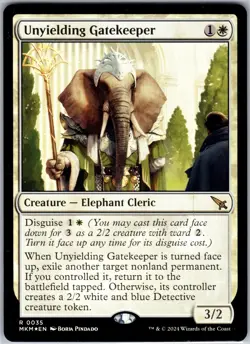 Unyielding Gatekeeper 35 R FOIL Murders at Karlov Manor Magic the Gathering LP - Image 1