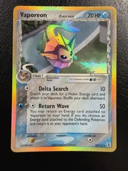 Pokemon TCG Vaporeon 18/113 Delta Species Holo Rare MP - Image 1