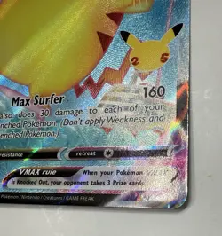 Pokemon Surfing Pikachu VMAX 009/025 Celebrations Ultra Rare Full Art Holo MP - Image 4